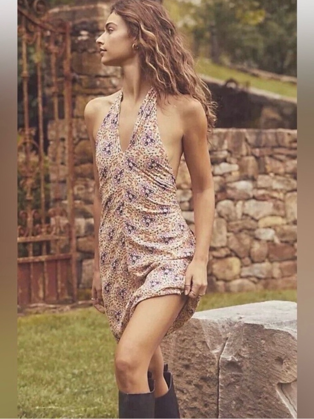 Free People Isla Mini Dress Floral Printed Size Medium